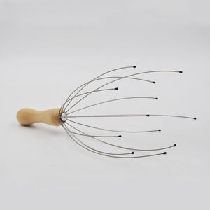 Holzgriff Tragbares Hand-Kopfhaut-Kopf massage gerät Kopfhaar-Kratz massage - Product Image 3