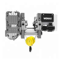Nouvelle palan électrique SGY 8000 kg (2 tonnes) avec câble en acier, chariot et télécommande, 240 V, protection IP65/IP66 pour usage en construction