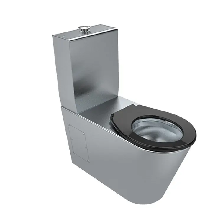 Custom Public Bathroom Closestool 304 316 Stainless Steel Toilet Sits Bathroom 2 Piece Toilet