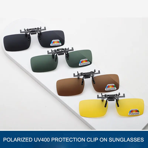 แว่นกันแดดโพลาไรซ์ป้องกันรังสียูวี 400 สำหรับคนสายตาสั้น แบบหนีบ  ขายดี รับทำโลโก้ตามสั่ง MOQ ต่ำ มองเห็นได้ในเวลากลางคืน - Product Image 2