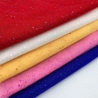 Tissu en tulle à sequins respirant en gros pour voiles de mariée, emballage de bouquets, tenues de scène, décorations de fête et toiles de fond