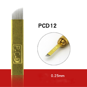 0,25mm en forma de U de agujas de tatuaje de <span class=keywords><strong>cejas</strong></span> maquillaje permanente Microblading hoja <span class=keywords><strong>para</strong></span> 3D Manual Microblading pigmentos - Product Image 2