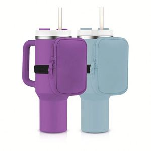 กระเป๋าเก็บความเย็นสำหรับแก้วน้ำ IceFlow ทำจากโพลีเอสเตอร์ สำหรับผู้หญิง ขนาด 40 ออนซ์ และ 30 ออนซ์ เหมาะสำหรับใช้ในยิม ใส่โทรศัพท์ได้ทุกขนาด ใช้ได้ทุกฤดู - Product Image 2