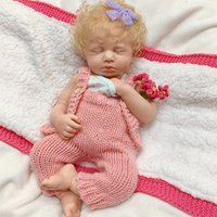 Poupée Reborn personnalisée avec cheveux implantés à la main, corps entier en silicone, peinte, collectionnable, 20 pouces, LOULOU, bouche ouverte, sucette utilisable