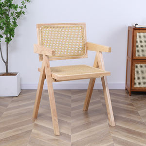 Lot <span class=keywords><strong>de</strong></span> 2 chaises <span class=keywords><strong>de</strong></span> salle à manger Boho Cane, charge maximale <span class=keywords><strong>de</strong></span> 330 lb, <span class=keywords><strong>fauteuil</strong></span> d'appoint en bois <span class=keywords><strong>pour</strong></span> <span class=keywords><strong>salon</strong></span>, salle à manger, naturel - Product Image 6