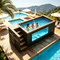 Piscines conteneurs haut de gamme : Solution de piscine portable extérieure pour projets résidentiels et commerciaux
