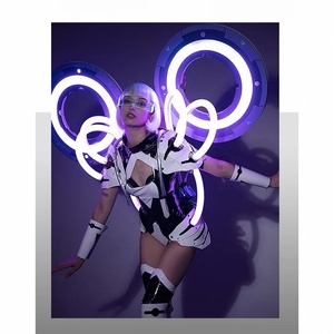Traje <span class=keywords><strong>de</strong></span> actuación Agogo con luz LED ultrabrillante y potente para mujer, con marco trasero <span class=keywords><strong>de</strong></span> metal, <span class=keywords><strong>ropa</strong></span> para espectáculos nocturnos y ferias <span class=keywords><strong>de</strong></span> automóviles - Product Image 6