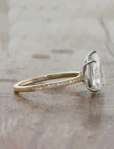 MaiYi ホットセール 18Kゴールドジュエリー 1.5カラット ペアカット CVDダイヤモンド 婚約指輪 ラボグロウンダイヤモンドリング 女性用 - Product Image 2