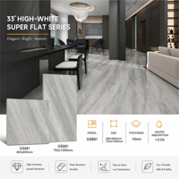 Carrelage en porcelaine pleine masse aspect marbre gris Grèce de haute qualité Foshan Guangdong, corps super blanc, ultra plat, brillant, antidérapant 5