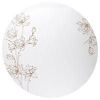 Assiettes de présentation en acrylique Waterdale Shavuos Judaica personnalisées Sets de table en Acrilico Plaques de chargement en lucite juive Fleur de cerisier