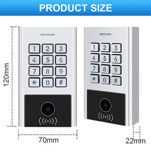 Lector de Teclado OSDP de 12-18V CC, Lector de Códigos QR XK9, Sensor CMOS Mifare de 13.56mhz, Salida Wiegand Metálica, Máquina de Control de Acceso - Product Image 6