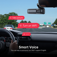 Caméra embarquée LINGDU D600 4K 2160P UHD avec WiFi, GPS intégré, commande vocale et surveillance de stationnement 24h/24, 150° ° Vision nocturne FOV