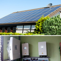 Système de batterie solaire monophasé 7kW 12kW avec onduleur Deye SG06LP1, batterie LiFePO4 20-40kWh pour alimentation de secours pour grandes maisons et ateliers