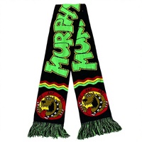 Individuelles Logo Modische Gestrickte Spandex-Schals Flaggen-Banner Jacquard Sport Fußball Fans Schal