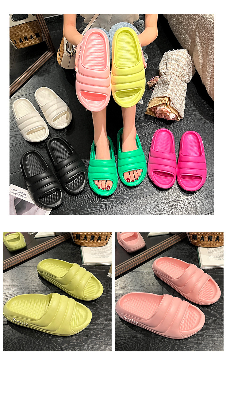Indoor and Outdoor Slippers Thick Sole Couple Slippers Platform Slides Shoes