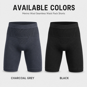 Shorts de sport pour homme en laine, séchage rapide, sans coutures, respirants, anti-humidité, pour la course à pied, la gym, logo personnalisé, légers, de qualité supérieure, pour la randonnée - Product Image 4