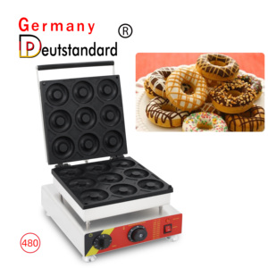 Jerman Deutstandard NP-537 elektrik 15 lingkaran mesin donat komersial 15 lubang antilengket <span class=keywords><strong>Mini</strong></span> baja tahan karat pembuat donat - Product Image 6