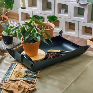 Plateau de pot de plante pliable en PU - Tapis de jardinage imperméable <span class=keywords><strong>pour</strong></span> le rempotage et le stockage en intérieur et en extérieur - Product Image 6