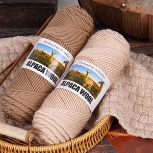 Fil à tricoter en mélange de <span class=keywords><strong>laine</strong></span> d'<span class=keywords><strong>alpaga</strong></span> chaud 10S/4 brins 100g/rouleau pour les passionnés de crochet, pelote de <span class=keywords><strong>laine</strong></span> pour bébé, écharpe, chaussons, tricot à la main, antistatique - Product Image 4