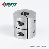 Accouplement rigide à deux pièces en acier inoxydable SUS304, sans jeu, à haute résistance torsionnelle, avec verrouillage à quatre vis pour servomoteur, moteur pas à pas, instrument CNC