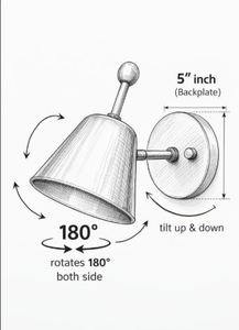 Aplique de pared de latón hecho a mano con acabado en latón crudo. Lámpara hecha a mano de inspiración vintage. - Product Image 6