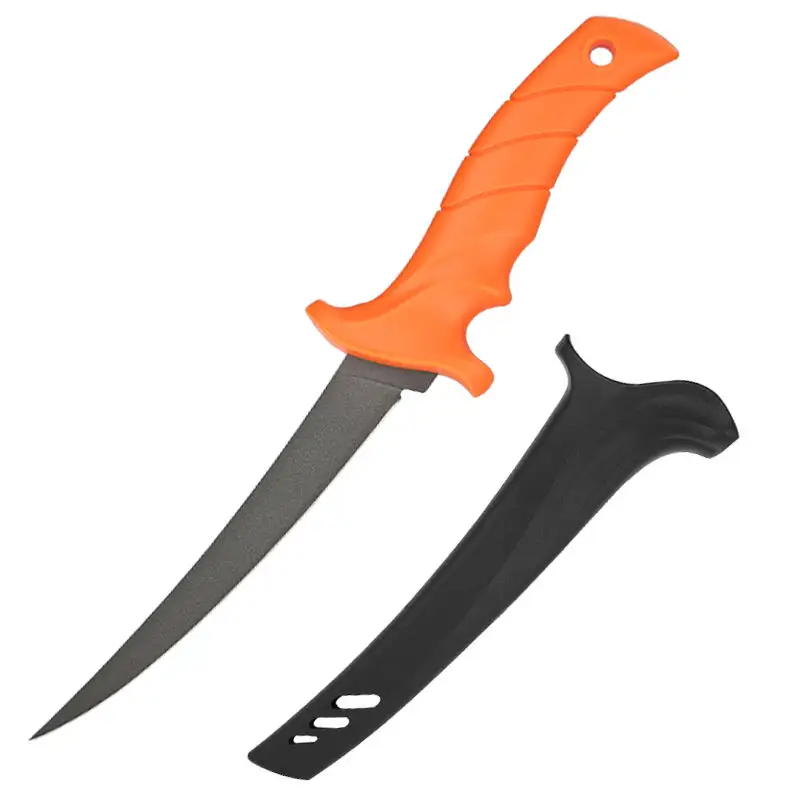 新着ノンスティックコーティングPP TPRハンドル、ステンレス鋼フィレットおよびボーニングナイフ