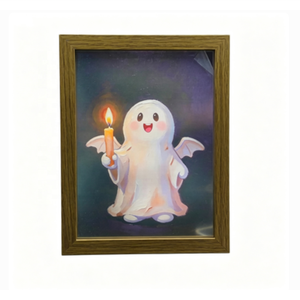 Marco de Luz Espejo Mágico Fantasma Personalizable, Espejo y Arte LED 2 en 1, Alimentación USB, Decoración de Escritorio para Halloween al por Mayor - Product Image 1
