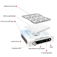 Aspirateur portable puissant 2032 60W, aspirateur de table pour manucure, aspiration de bureau, rechargeable, collecteur de poussière pour ongles, professionnel pour salon