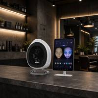 Máquina Portátil de Análisis de Piel de 21.5 Pulgadas con 3 Cámaras, Analizador de Piel Q2 para Reino Unido y Asia, Analizador de Diagnóstico Facial 3D con IA, Tratamiento para el Acné
