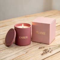 Pot à bougie vide en céramique noire pour décoration intérieure, 8oz 10oz, récipient à bougie, bougeoir de luxe avec couvercle
