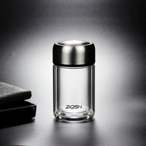 Tasse à café en verre à double paroi pour femme, mini tasse à thé personnelle, design élégant, portable, petite tasse à eau de poche - Product Image 6