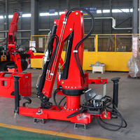 Grue à flèche articulée montée sur camion léger de haute qualité, capacité 1 tonne, bras pliable, chargeur hydraulique, portée 1600 kg, 5,8 m