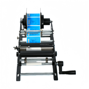 Machine d'étiquetage manuelle pour bouteilles d'eau minérale en plastique, bouteilles en verre, bouteilles rondes, machine d'étiquetage adhésif - Product Image 5