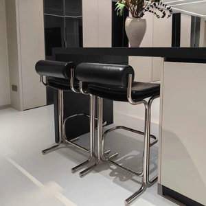 Tabouret de bar de style Bauhaus <span class=keywords><strong>vintage</strong></span> de luxe, tabouret de bar haut pour îlot de cuisine, design créatif, structure en métal, pour la maison, la cuisine, le bar - Product Image 5