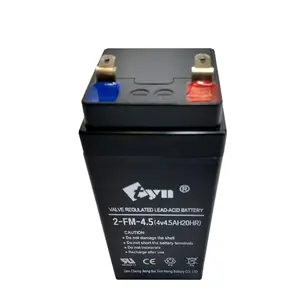 批发价格免维护充电电池4V4.5AH安全火灾报警器