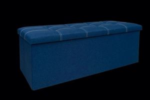 Modern Stool Living Room Furniture <b>Storage</b> Box Fabric Stainless Steel Bamboo Highest Quality Sample Available Stools Counter - Product Image 4