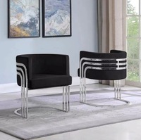Chaise de maquillage ergonomique moderne en acier inoxydable écologique pour salon de manucure, dossier rembourré en cuir, durable, pour la maison et le bureau