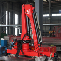 Grue montée par camion de boom d'articulation de Bob-Lift mini grue montée par camionnette de 1 tonne grue de ramassage de bras pliant avec la télécommande
