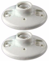 Support de lampe en céramique de haute qualité E27 E26 à fond plat de 4 pouces, support de lampe en porcelaine