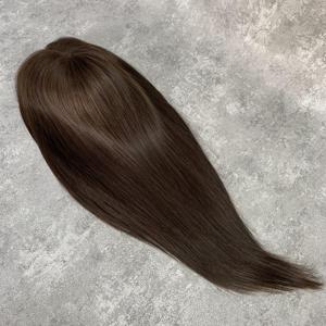 Prêt à expédier : Compléments capillaires 8"X10" pour femmes, en cheveux humains naturels, mini-perruque pré-épilée, cheveux vierges européens, topper à dentelle frontale pour femmes - Product Image 2
