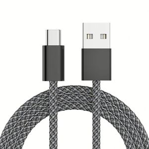 Nylon Braided USB <b>C</b> Data <b>Cable</b> 1M 2M 3M 5A <b>Fast</b> <b>Charging</b> Adapter <b>Cable</b> <b>Type</b>-<b>C</b> Line for Mobile Phone - Product Image 2