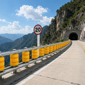Sistema de Barrera Rodante de Seguridad para Medianas de Carreteras con Anillo Amortiguador de EVA para Reducir la Gravedad de Accidentes, Proveedor Global - Product Image 2