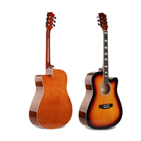 Guitare acoustique au prix d'usine en gros - 41 pouces, cordes en acier pour débutants, légère, directement de l'usine