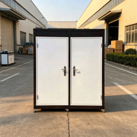 Toilettes mobiles préfabriquées en acier de style européen, à double cabine, pour extérieur, fabriquées sur mesure en Chine