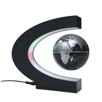 Globe rotatif à lévitation magnétique avec bouteille flottante à LED Globes d'affichage Gadget de bureau mondial