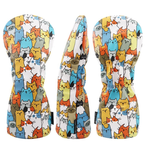 ที่ครอบหัวไม้กอล์ฟกันน้ำที่คลุมหัวไม้กอล์ฟพิมพ์ลายแมวสัตว์ที่คลุมหัวไม้กอล์ฟ - Product Image 2