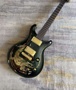Guitarra Eléctrica Estilo <span class=keywords><strong>PRS</strong></span> Lista para Enviar, con Cuerpo y Mástil de Caoba, Acabado Brillante con Trémolo, 39 Pulgadas, para Espectáculos Profesionales - Product Image 5