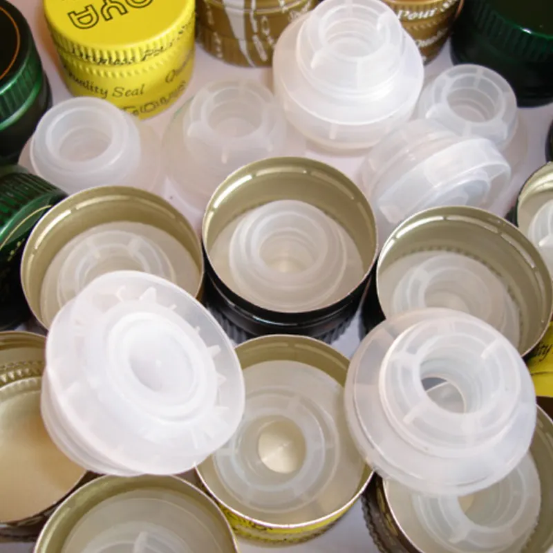 Tutup botol 31.5*24mm tutup sekrup aluminium tutup tambahkan plastik dalam steker minyak zaitun