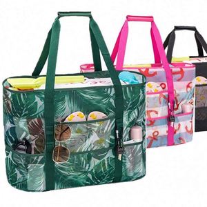 Summer Travel <b>Extra</b> <b>Large</b> Beach Bags Waterproof Lightweight Beach Tote with Pockets & Zipper - Product Image 5