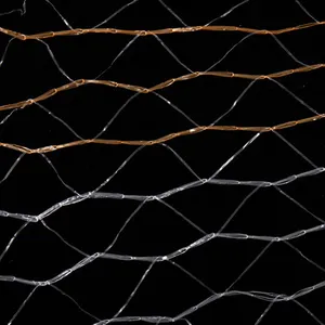 Rede de malha elástica de tecido transparente para fardos, rede redonda de feno 100% HDPE para agricultura, envoltório de redes
